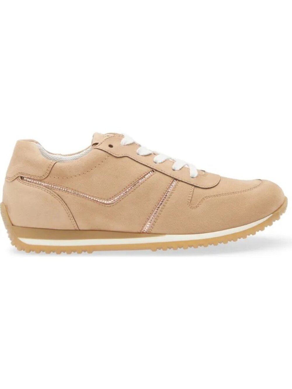 $550 PAUL GREEN BELLA SNEAKER SPORTY TAN SUEDE CRYSTALS 9.5 US (TF5)